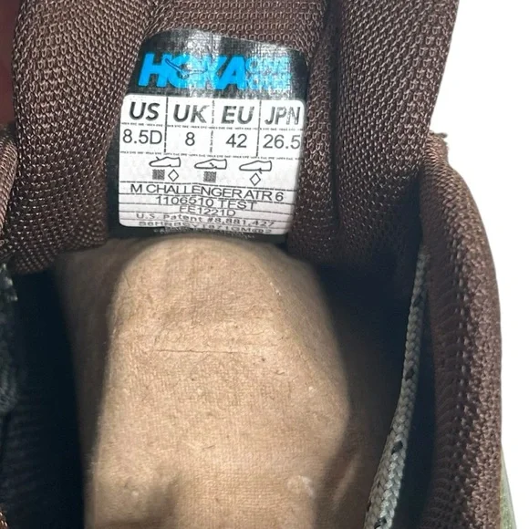 Hoka One One Challenger ATR 6 Green Trail Running Sneakers Shoes Men’s Size 8.5 - Picture 8 of 8